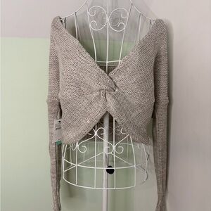 Abound Off-the-Shoulder Beige Sweater